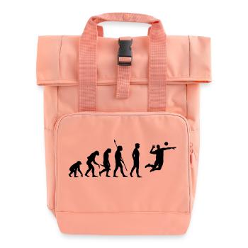 Volleyball Beachvolleyball Evolution - Rolltop Rucksack mit zwei Griffen - Chintzrosa - Vorne