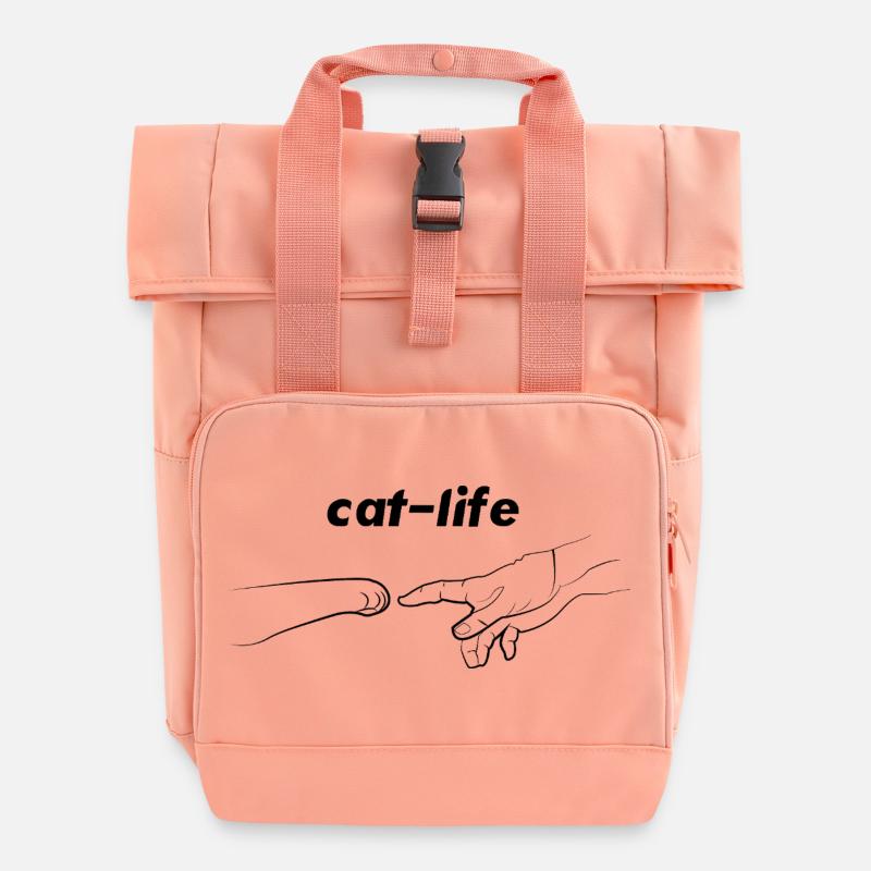 CAT LIFE - Sac à dos Roll Top à deux anses - rose liberty