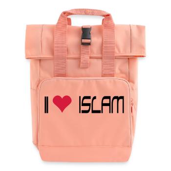 I LOVE ISLAM - Rolltop Rucksack mit zwei Griffen - Chintzrosa - Vorne