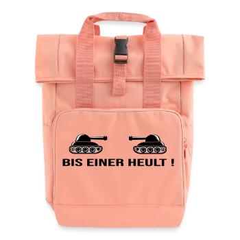 Bis einer heult Panzer Frieden Weltfrieden Krieg - Rolltop Rucksack mit zwei Griffen - Chintzrosa - Vorne