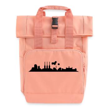 Hannover // Skyline // Silhouette // Skylineshirt - Rolltop Rucksack mit zwei Griffen - Chintzrosa - Vorne