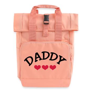 Daddy - Roll Top Backpack with Two Handles - chintz rose - Front
