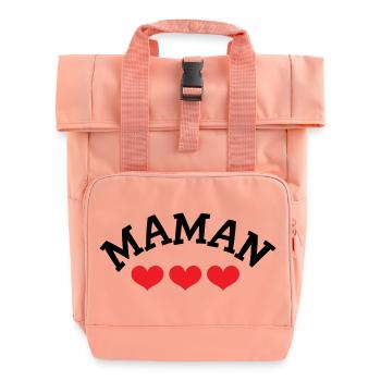 Maman / Fête des mères - Sac à dos Roll Top à deux anses - rose liberty - Devant
