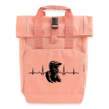 Cool motocross inspiration - Roll Top Backpack with Two Handles - chintz rose - Front