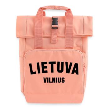 VILNIUS, Lietuva, Lithuania, Lithuania - Roll Top Backpack with Two Handles - chintz rose - Front