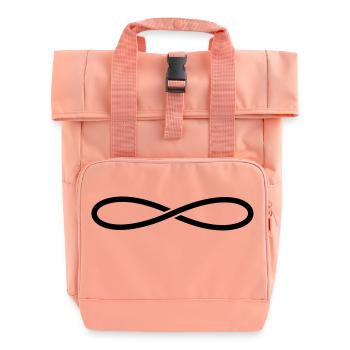 Symbol Unendlichkeit - Rolltop Rucksack mit zwei Griffen - Chintzrosa - Vorne
