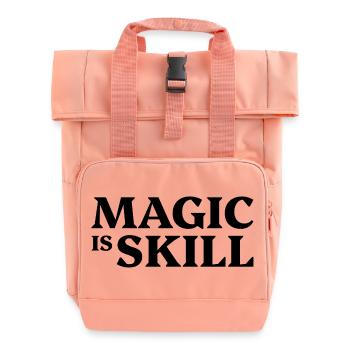 Magic is skill - Roll Top Backpack with Two Handles - chintz rose - Front