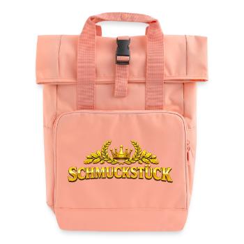 Golden Masterpiece Typography Schmuckstück german  - Roll Top Backpack with Two Handles - chintz rose - Front