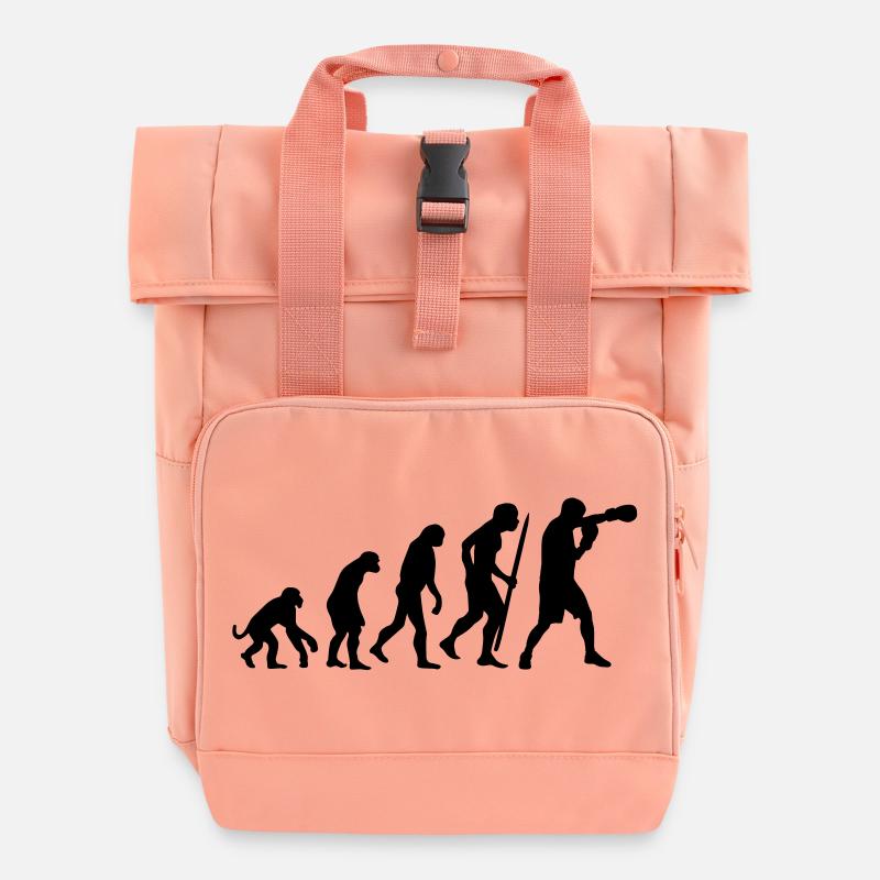 Evolution of Boxing - Rolltop Rucksack mit zwei Griffen - Chintzrosa