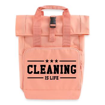 Cleaning is life ! - Sac à dos Roll Top à deux anses - rose liberty - Devant