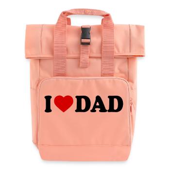 I love dad - Rolltop Rucksack mit zwei Griffen - Chintzrosa - Vorne