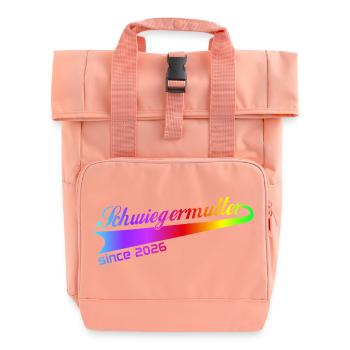 schwiegermutter 2026, beste schwiegermutti ever - Rolltop Rucksack mit zwei Griffen - Chintzrosa - Vorne