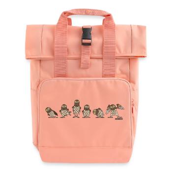 Owls - Brown - Sac à dos Roll Top à deux anses - rose liberty - Devant