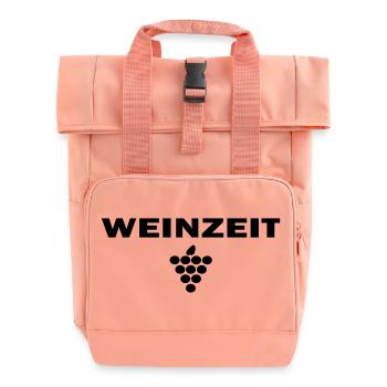 Weinzeit - Rolltop Rucksack mit zwei Griffen - Chintzrosa - Vorne