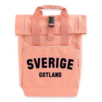 GOTLAND Sweden Schweden - Rolltop Rucksack mit zwei Griffen - Chintzrosa - Vorne