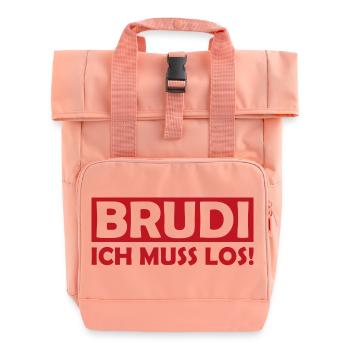 BRUDI : Je dois y aller - Sac à dos Roll Top à deux anses - rose liberty - Devant