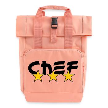 Chef - Cuisine - Cuisinier - Sac à dos Roll Top à deux anses - rose liberty - Devant