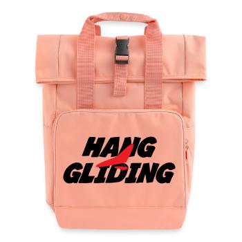Intensive rote Drachenfliegergrafik - Rolltop Rucksack mit zwei Griffen - Chintzrosa - Vorne