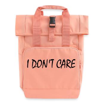 I dont care - Roll Top Backpack with Two Handles - chintz rose - Front