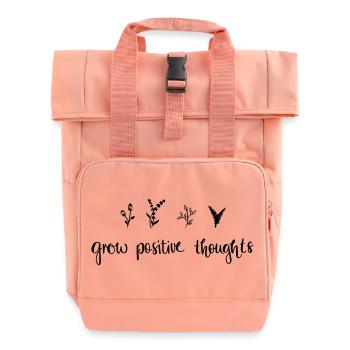 grow positiv thoughts - Natur - Rolltop Rucksack mit zwei Griffen - Chintzrosa - Vorne