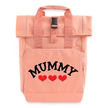 Maman / Fête des mères - Sac à dos Roll Top à deux anses - rose liberty - Devant