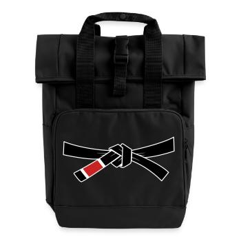 Blackbelt - Black Belt - Roll Top Backpack with Two Handles - black - Front