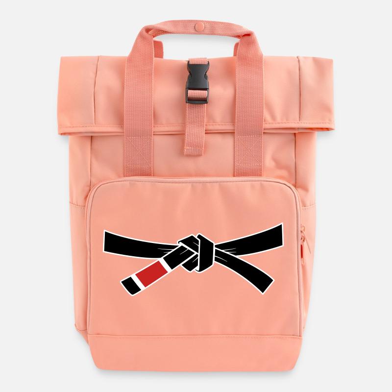 Blackbelt - Black Belt - Roll Top Backpack with Two Handles - chintz rose