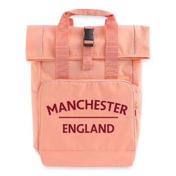 Manchester – England Lyric Design - Rolltop Rucksack mit zwei Griffen - Chintzrosa - Vorne