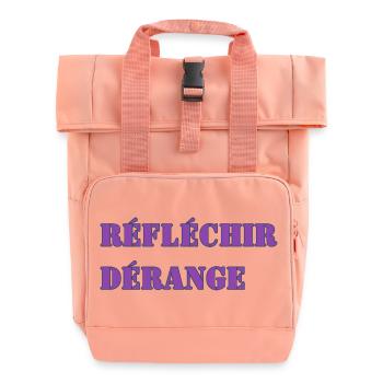 THINKING DISTURBS - Roll Top Backpack with Two Handles - chintz rose - Front