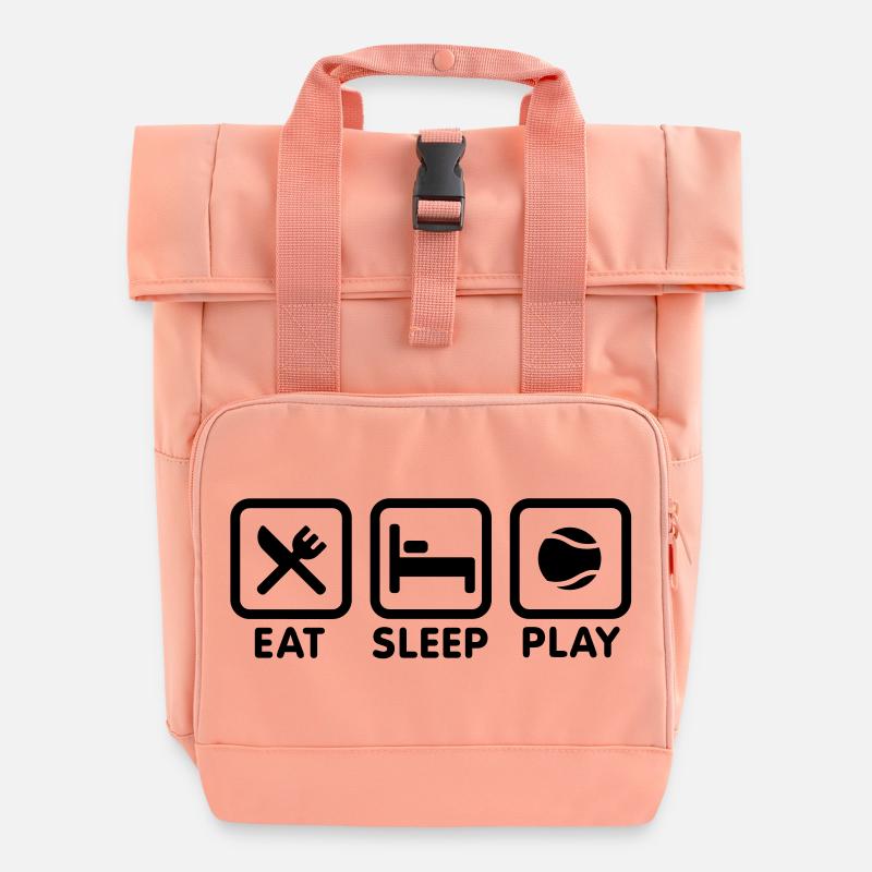 Eat Sleep Play Tennis - Sac à dos Roll Top à deux anses - rose liberty