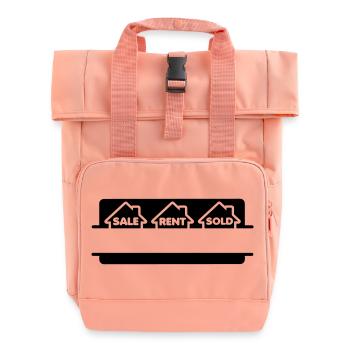House sold for rent - Roll Top Backpack with Two Handles - chintz rose - Front
