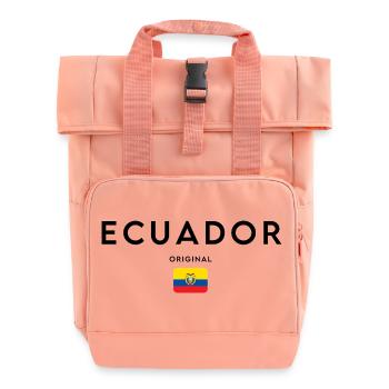 Ecuadorianischer Stolz, minimalistisches, elegantes Design - Rolltop Rucksack mit zwei Griffen - Chintzrosa - Vorne