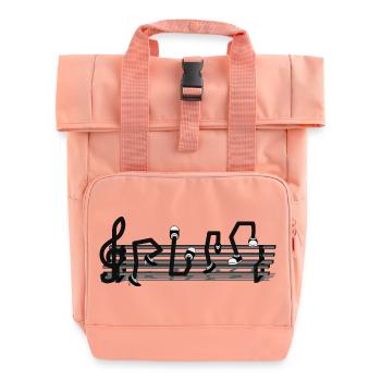 GIB DIE NOTE - Rolltop Rucksack mit zwei Griffen - Chintzrosa - Vorne