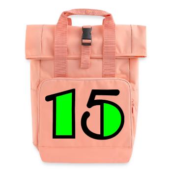 15. 15 ANS. 15e ANNIVERSAIRE. ANNIVERSAIRE 15 ANS. - Sac à dos Roll Top à deux anses - rose liberty - Devant
