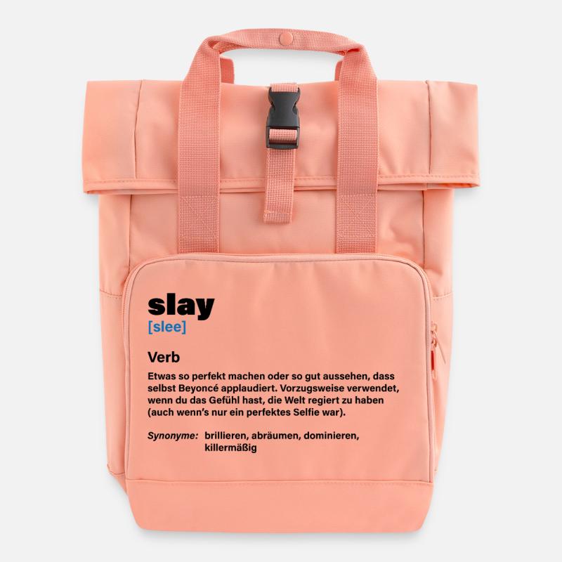Slay – Meisterwerk der Coolness - Rolltop Rucksack mit zwei Griffen - Chintzrosa