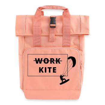 Kitesurf, pas de travail - kite - Sac à dos Roll Top à deux anses - rose liberty - Devant