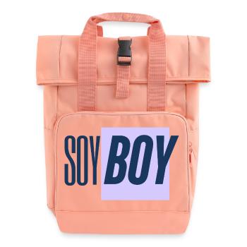 Soy Boy - Soja Bub - Veggie Design - Roll Top Backpack with Two Handles - chintz rose - Front