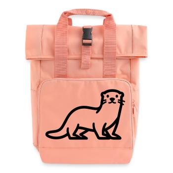 loutre - Sac à dos Roll Top à deux anses - rose liberty - Devant
