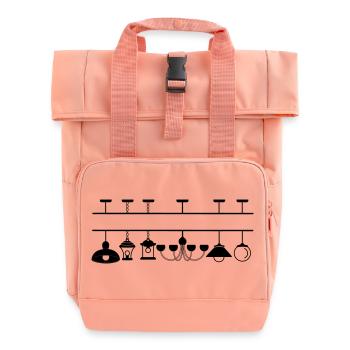 Kollektion von Pendelleuchten und Leuchten - Rolltop Rucksack mit zwei Griffen - Chintzrosa - Vorne