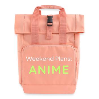 Anime Weekend Plans Conception graphique - Sac à dos Roll Top à deux anses - rose liberty - Devant
