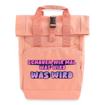 Schauen wir mal was wird - was wird - Rolltop Rucksack mit zwei Griffen - Chintzrosa - Vorne