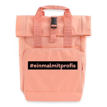 even with professionals professional job - Roll Top Backpack with Two Handles - chintz rose - Front