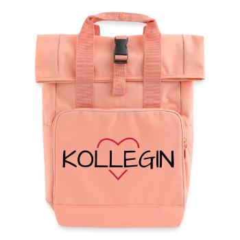 Kollegin Herz Lieblingskollegin Geschenk - Rolltop Rucksack mit zwei Griffen - Chintzrosa - Vorne
