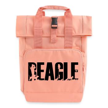 Jagdhund Beagle - Rolltop Rucksack mit zwei Griffen - Chintzrosa - Vorne