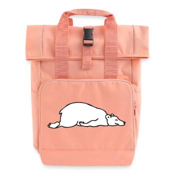 Der faule Paule - Sleeping Bear - Schlafender Bär - Rolltop Rucksack mit zwei Griffen - Chintzrosa - Vorne