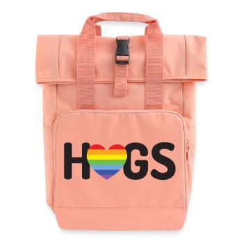 LGBT-Umarmungen - Rolltop Rucksack mit zwei Griffen - Chintzrosa - Vorne