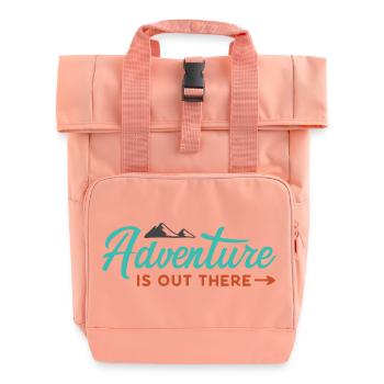 Adventure is Out There - Roll Top Backpack with Two Handles - chintz rose - Front