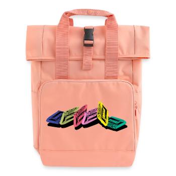 Cassette audio - Sac à dos Roll Top à deux anses - rose liberty - Devant