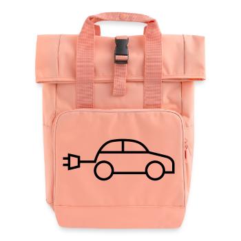 electric car e-car electric car - Roll Top Backpack with Two Handles - chintz rose - Front