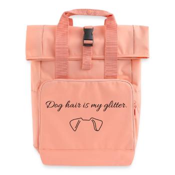Funny saying for all dog owners - Roll Top Backpack with Two Handles - chintz rose - Front